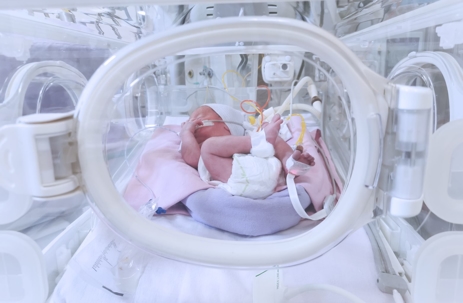 a newborn in the NICU